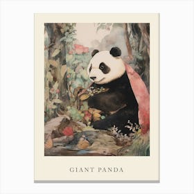 Beatrix Potter Inspired  Animal Watercolour Giant Panda 4 Canvas Print