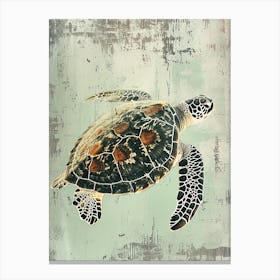 Isolated Sea Turtle 1 Canvas Print