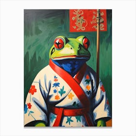 Frog In Kimono Canvas Print