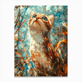 Cat In The Grass Canvas Print