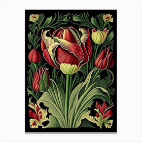 Tulip Floral 2 Botanical Vintage Poster Flower Canvas Print