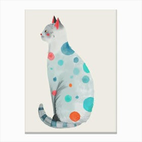 Polka Dot Cat 4 Canvas Print