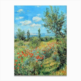 Poppies In The Meadow 17 Canvas Print