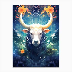 Bull Head Highland cow Canvas Print