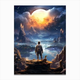 Man In The Moonlight Canvas Print