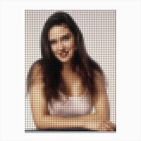 Jennifer Connelly In Style Dots Canvas Print