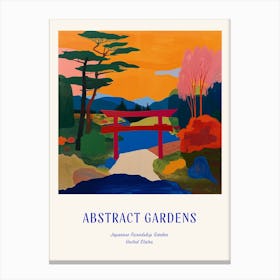 Colourful Gardens Japanese Friendship Garden Usa 3 Blue Poster Canvas Print