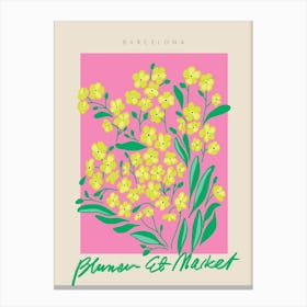 Barcelona Flower Market Canvas Print