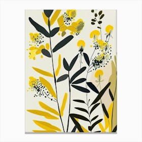 Goldenrod Wildflower Modern Muted Colours 1 Canvas Print