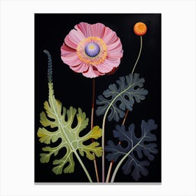 Scabiosa 4 Hilma Af Klint Inspired Flower Illustration Canvas Print