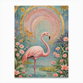 Magical Pink Flamingo Canvas Print