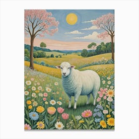 Sheep In The Meadow Canvas Print