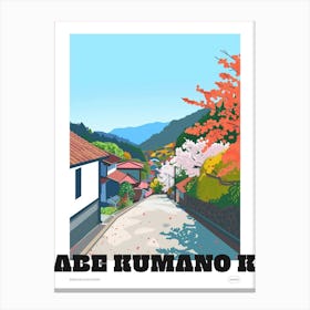 Tanabe Kumano Kodo Japan Colourful Travel Poster Canvas Print