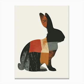 Satin Rabbit Nursery Illustration 2 Canvas Print