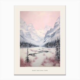 Dreamy Winter National Park Poster  Banff National Park Canada 2 Canvas Print