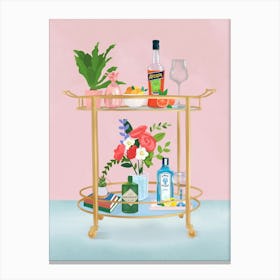 Bar Cart Canvas Print