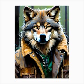 Alpha Wolf In The Woods Canvas Print