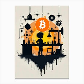 Bitcoin Lab Canvas Print