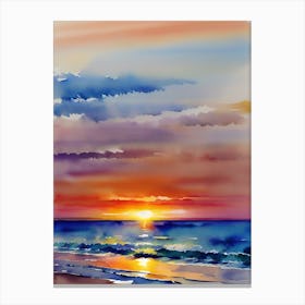 Watercolor Sunset 1 Canvas Print