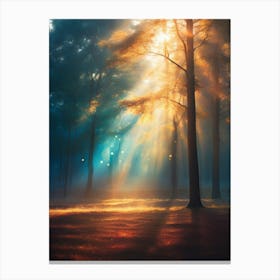 Sunrise In The Forest 4 Canvas Print