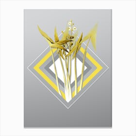 Botanical Arrowhead in Yellow and Gray Gradient n.170 Canvas Print