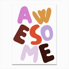 Awesome Poster 5 Canvas Print