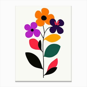 Flowers On A White Background 17 Canvas Print