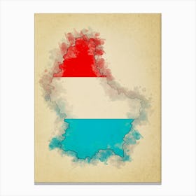 Luxembourg Flag Vintage Canvas Print