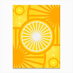 Geometric Glyph in Happy Yellow and Orange n.0006 Canvas Print
