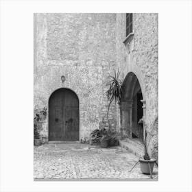 Courtyard Of A Castle Canvas Print
