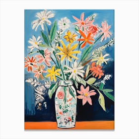 Flower Painting Fauvist Style Edelweiss 1 Canvas Print