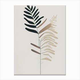 New York Fern Wildflower Simplicity Canvas Print