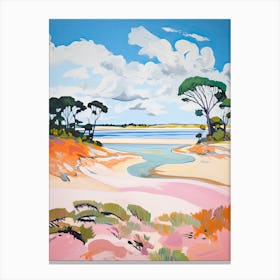 Holkham Bay Beach, Norfolk, Matisse And Rousseau Style 1 Canvas Print