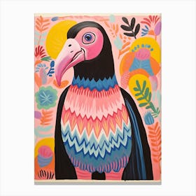 Pink Scandi California Condor 1 Canvas Print