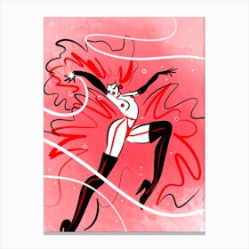 Moulin rouge show girl Canvas Print