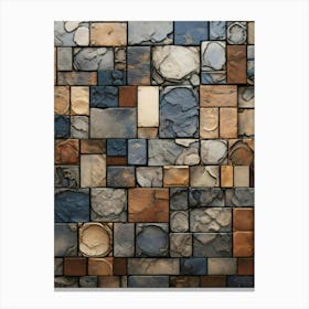 Abstract Stone Wall Canvas Print