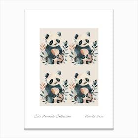 Cute Animals Collection Panda Bear 1 Canvas Print