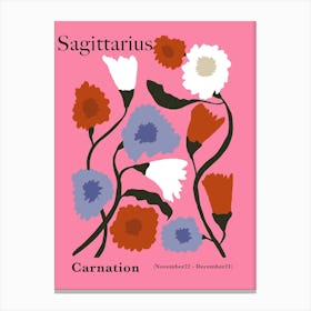 Sagitlarius Carnation Canvas Print