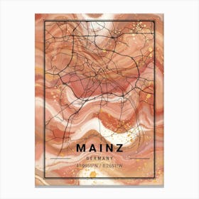 Mainz Map Canvas Print
