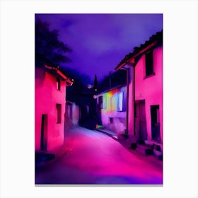 Street At Night Canvas Print