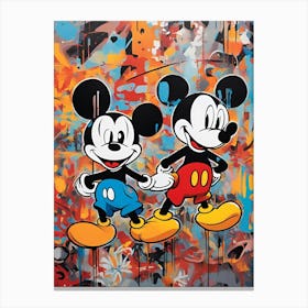 Mickey And Minnie Canvas Print