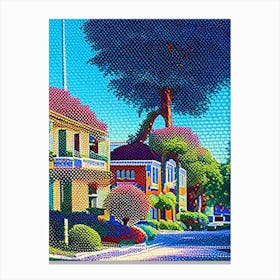 Sunnyvale, City Us  Pointillism Canvas Print