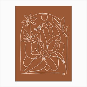 Womanhood Terracotta Canvas Print