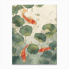 Koi Fish Pond Canvas Print