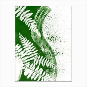 Green Fern Leaves Canvas Print
