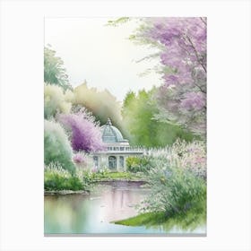Botanischer Garten München Nymphenburg, Germany Pastel Watercolour Canvas Print