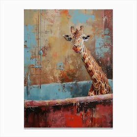 Giraffe Oil Painting Inspired 4 Canvas Print