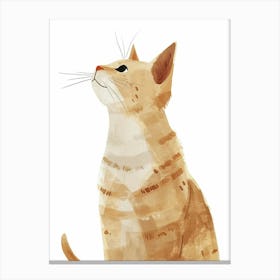 American Wirehair Cat Clipart Illustration 8 Canvas Print