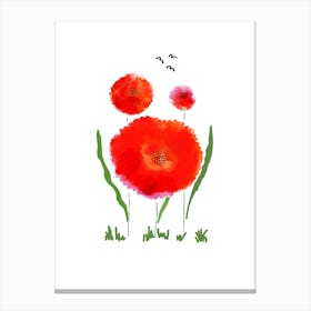 Red Poppies Canvas Print