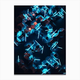 Blue Cubes Canvas Print